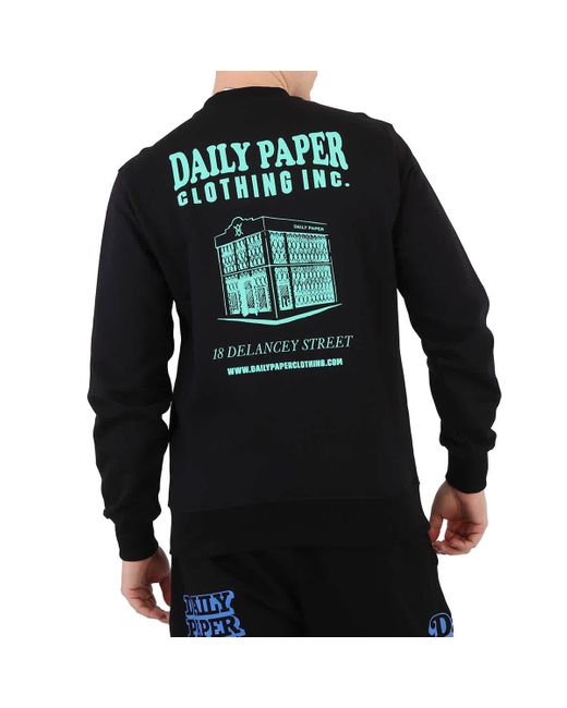 Daily Paper Black Graphic Logo-print Sweatshirt for men