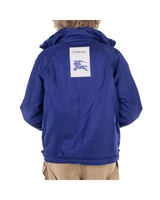 Burberry Blue Reversible Check Fleece Jacket, Brand Size 6 (Us