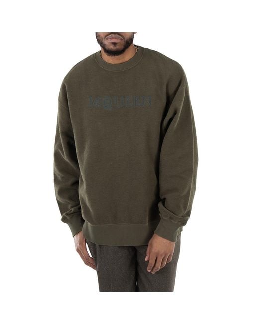 McQueen Green Sweatshirt With Logo for men