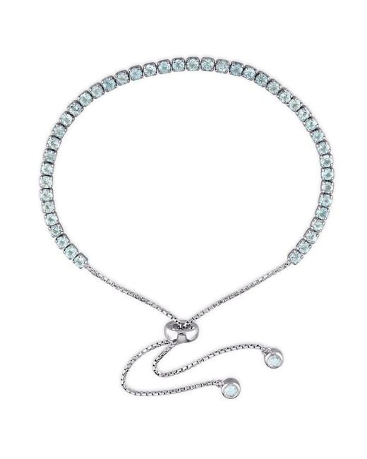 Amour Metallic 3 3/4 Ct Tgw Topaz Tassel Bolo Bracelet