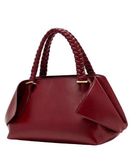 Ferragamo Red Burgundy Folded M Handbag for men