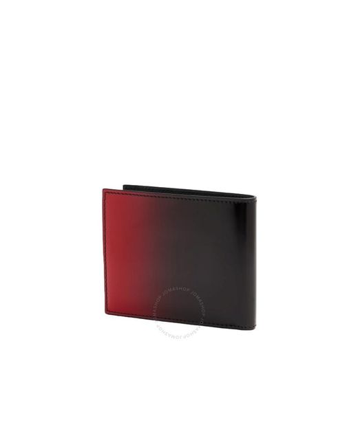 Ferragamo Red Gradient Bi-Fold Leather Wallet for men