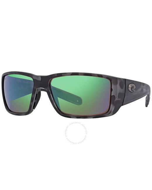 Costa Del Mar Blackfin Pro Green Mirror Rectangular Sunglasses 6s9078 907813 60 for men
