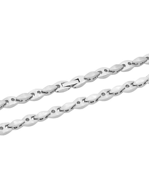 Robert Alton Metallic Stainless Steel 24' Inch Mariner Link Chain for men