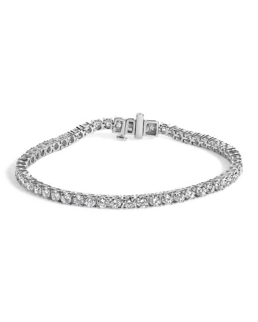 Haus of Brilliance Metallic Igi Certified 14K 6.0 Cttw Lab Grown Diamond Tennis Bracelet