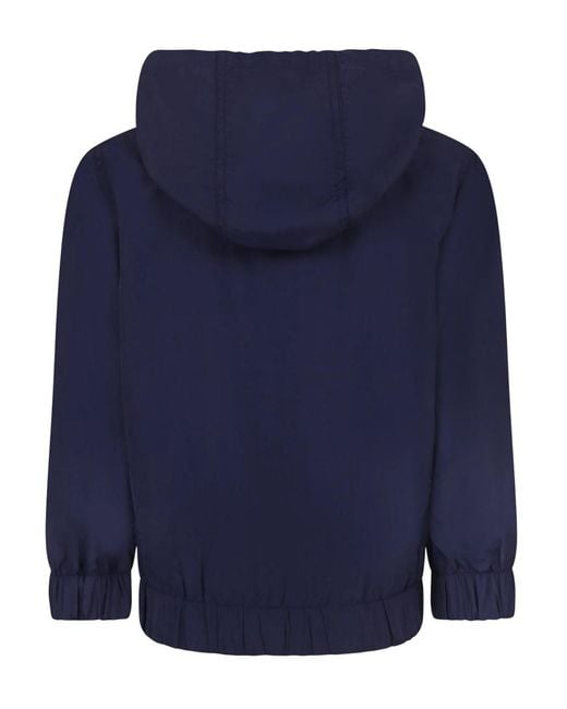 KENZO Blue Long Sleeve Windbreaker Jacket for men