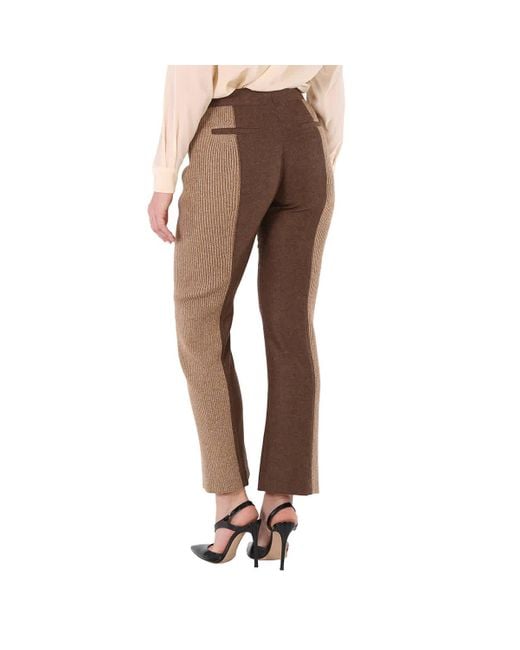 Burberry Brown Wool And Cashmere Trousers