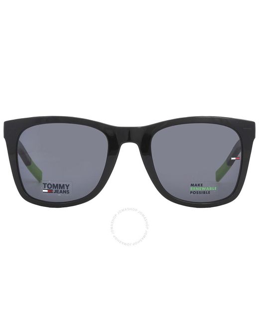 Tommy Hilfiger Black Grey Rectangular Sunglasses Tj 0040/s 07zj/ir 51