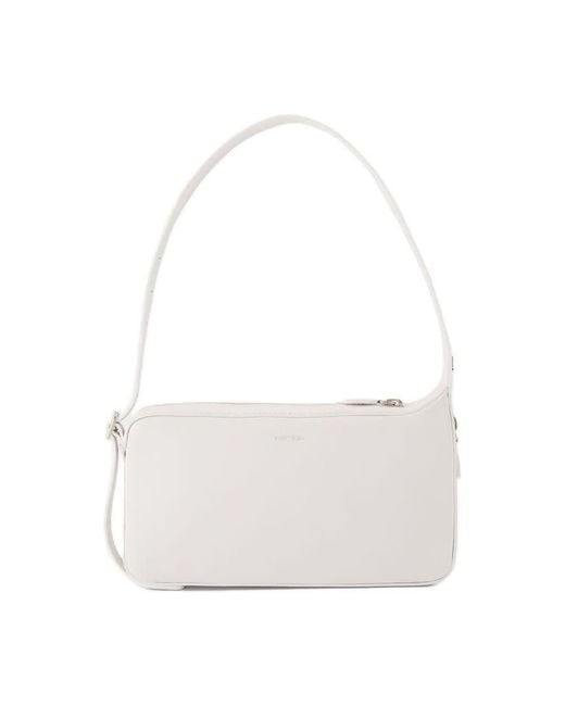 Courreges White Leather Shoulder Bag