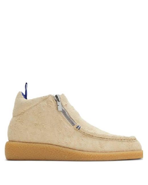 Burberry Natural Calf Suede Chance Boots, Brand Size 42.5 Us for men