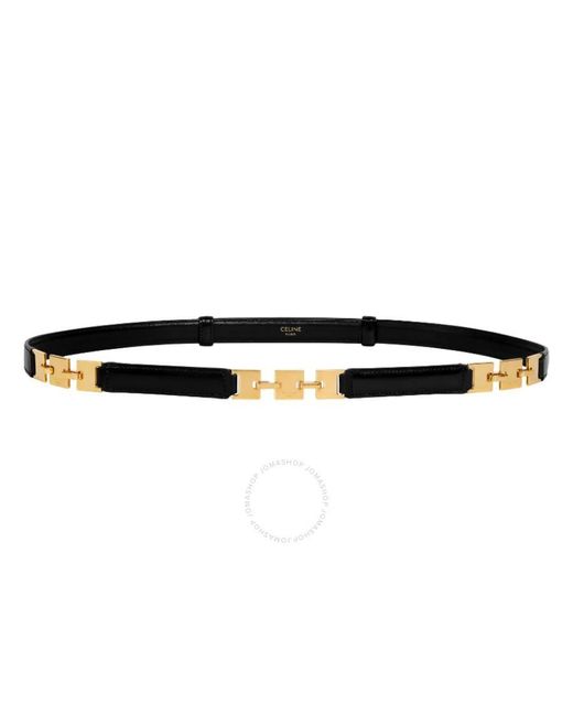 Céline Black Square Adjustable Belt