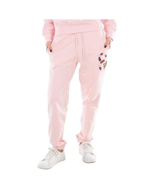 KENZO Pink Drawstring Embroidered Jogging Pants