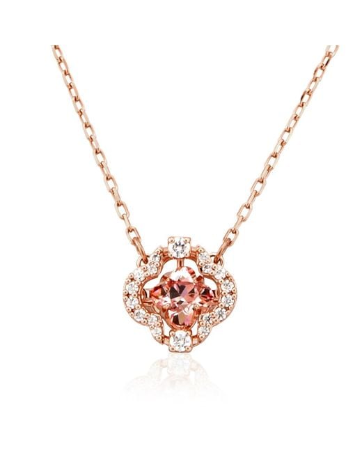 Swarovski Metallic Sparkling Dance Clover Necklace