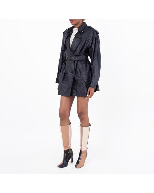 Isabel Marant Blue Franny Mid-Length Trench Coat, Brand Size 36 Us