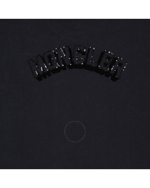 Moncler Black Girls Logo Patch T-shirt