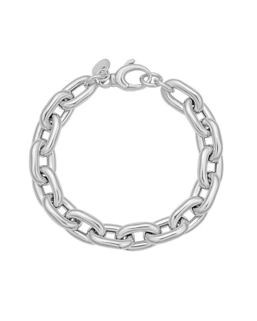 Tresorra Metallic Sterling Oval Link Bracelet