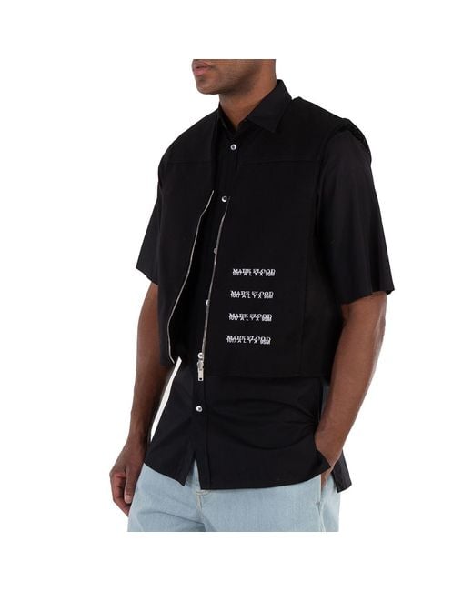 1017 ALYX 9SM Black Embroidered Sleeveless Flood Reversible Vest for men