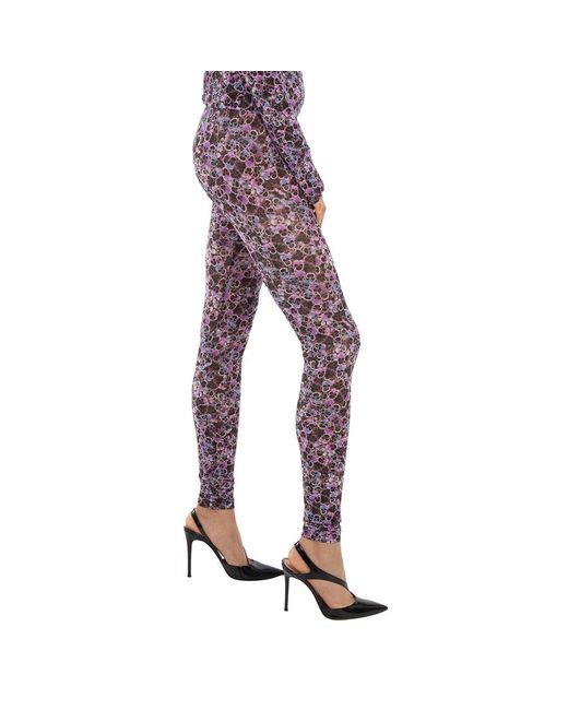 Isabel Marant Purple Joshua Printed Jersey Leggings