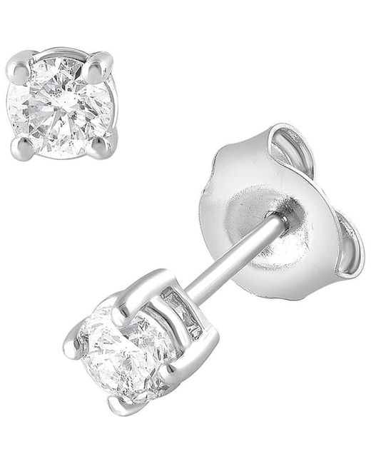Brilliant Diamond Metallic 1/3 Carat Round Lab Grown Diamond Stud Earrings