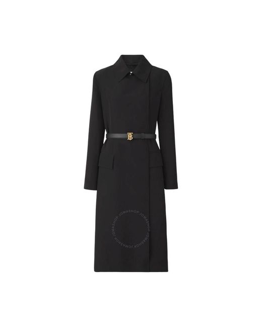 Burberry Long Sleeve Holyfield Belted Coat in Black Lyst