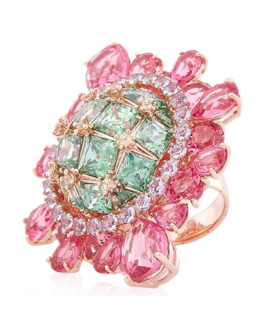 Swarovski Green Ladies Curiosa Cocktail Ring