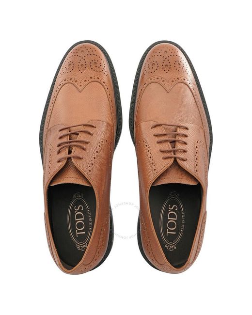 Tod's Brown Biscuit Derby for men