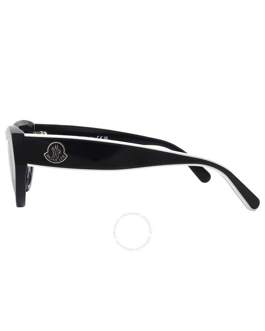 Moncler Black Modd Smoke Cat Eye Sunglasses Ml0258 01a 53