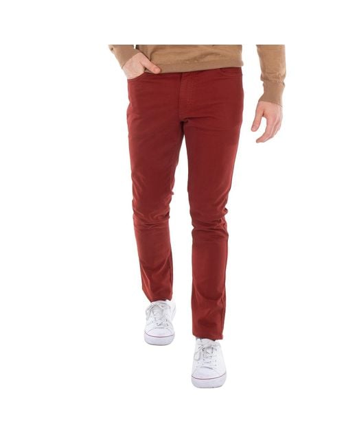 Zegna Red Ermenegildo Roccia Stretch-Cotton Denim Jeans for men