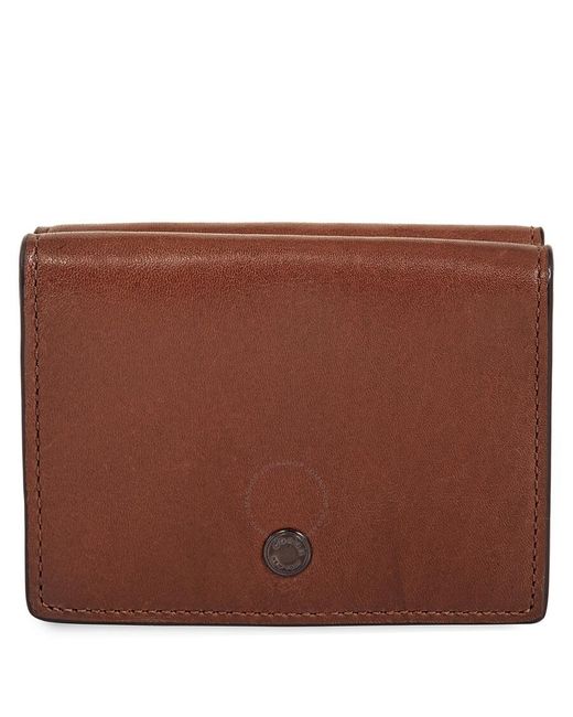 COACH Brown Trifold Origami Coin Wallet