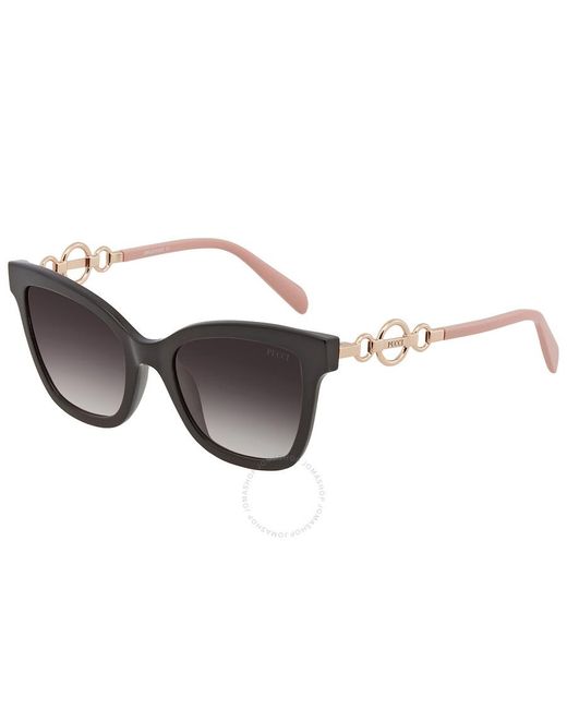 Emilio Pucci Brown Gradient Smoke Square Sunglasses