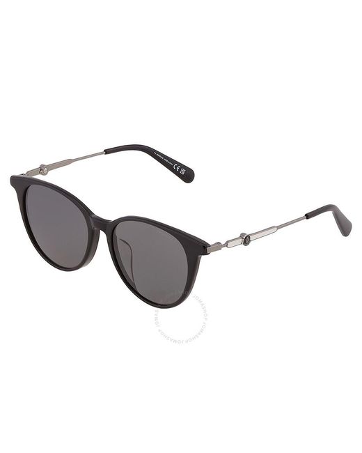 Moncler Metallic Smoke Oval Sunglasses Ml0226-f 01a 53