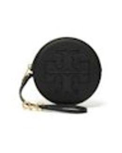 Tory Burch Black Ella Bio Circle Zip Card Case for men