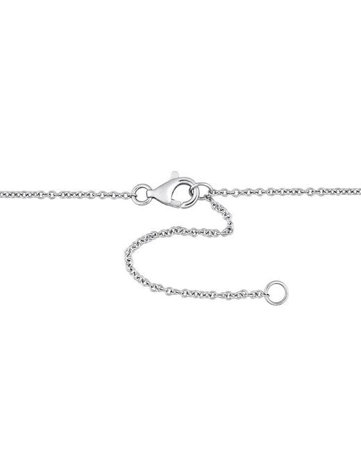 Amour Metallic 1 Ct Tw Diamond Station Necklace