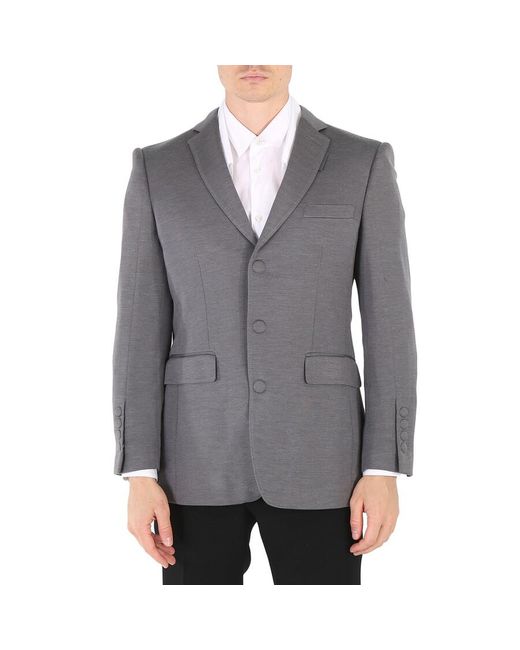 Burberry Gray Cloud English Fit Cashmere Silk Jersey Tailored Jacket for men