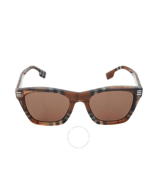 Burberry Cooper Dark Brown Square Sunglasses Be4348 396673 52 for men