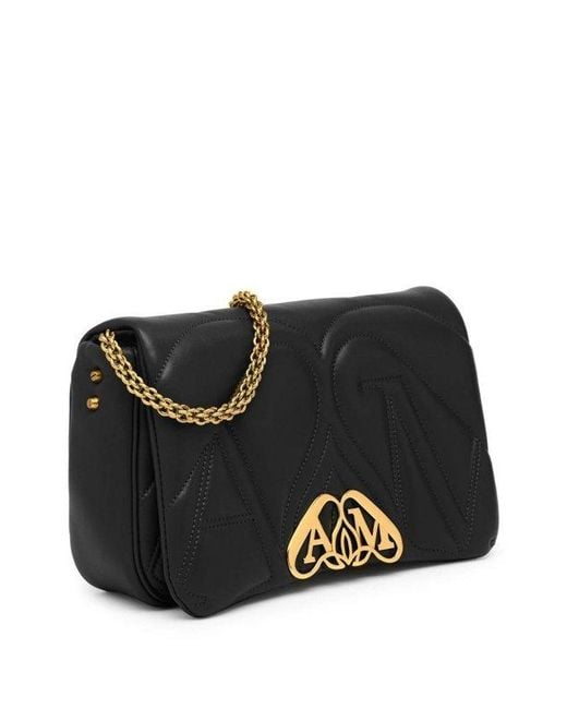 McQueen Black The Seal Bag