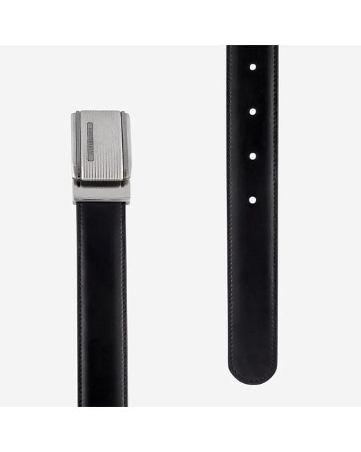 Montblanc Black Contemporary Line Reversible Leather Belt for men