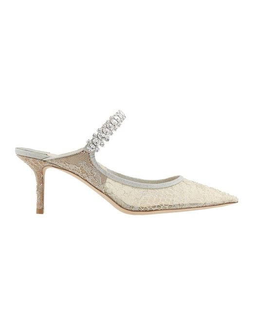 Jimmy Choo White Ladies Ivory Bing 65 Mules