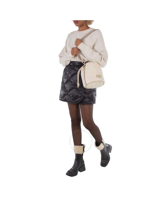 Moncler Natural Quilted Nylon Laque Bucket Bag