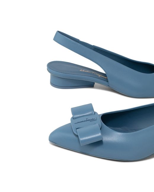 Ferragamo Blue Ladies Heels, Us