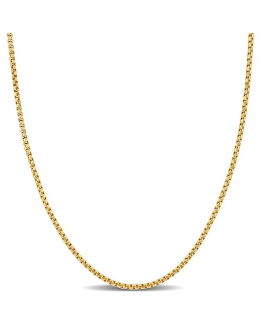 Amour Metallic 1.6Mm Hollow Round Box Link Chain Necklace