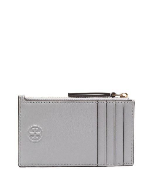 Tory Burch Gray Fleming Soft Diamond-Quilted Card Case for men