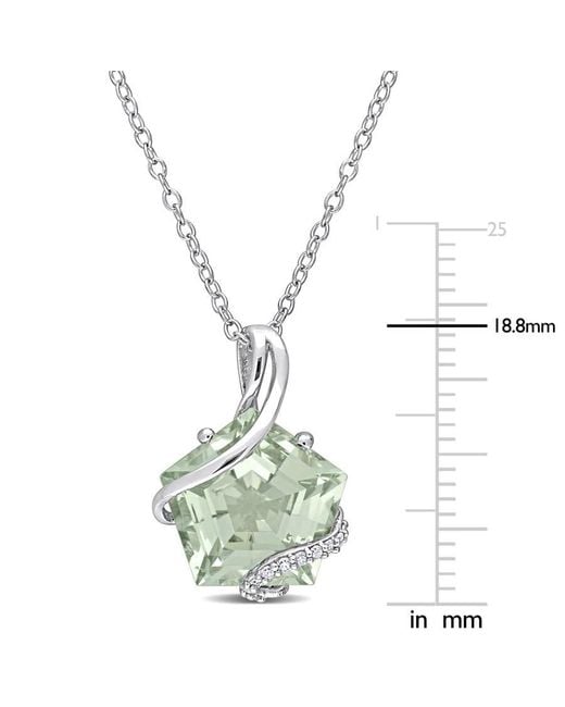 Amour Metallic 6 1/2 Ct Tgw Quartz And Diamond Accent Swirl Pendant With Chain