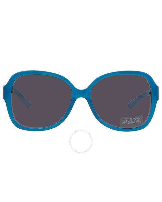 Guess Factory Blue Smoke Butterfly Sunglasses Gf0275 87a 58