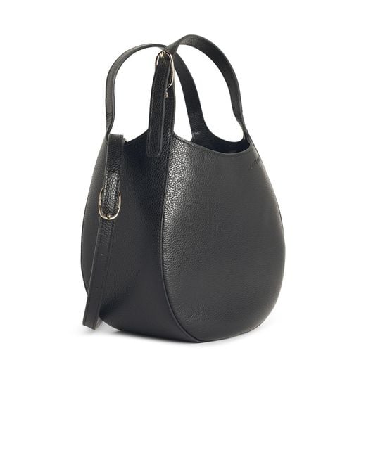 Longchamp Black Le Foulonné S Leather Bag