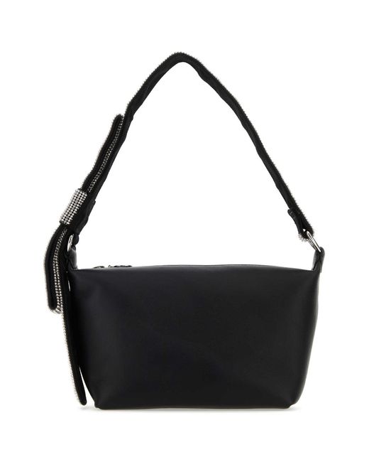 Kara Black Nappa Leather Shoulder Bag Borse A Mano