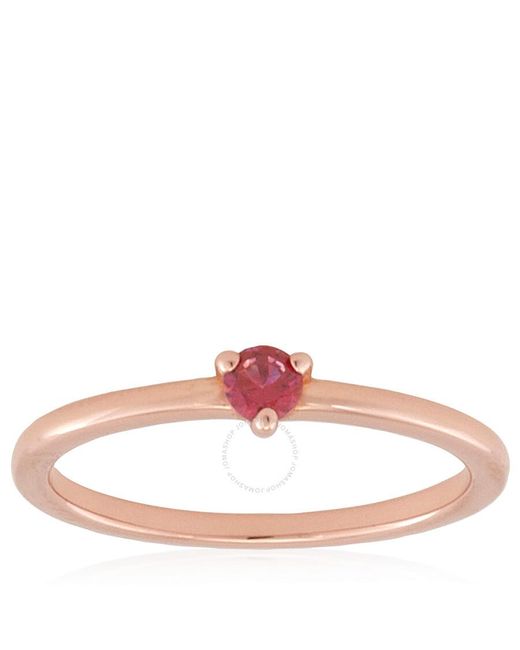 Pandora Rose Gold-plated Pink Cz Solitaire Ring, Size
