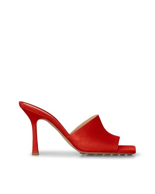 Bottega Veneta Red Leather Sandals