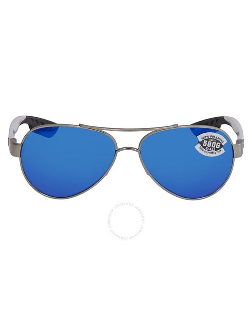Costa Del Mar Loreto Blue Mirror Polarized Glass Sunglasses Lr 21 Obmglp 56