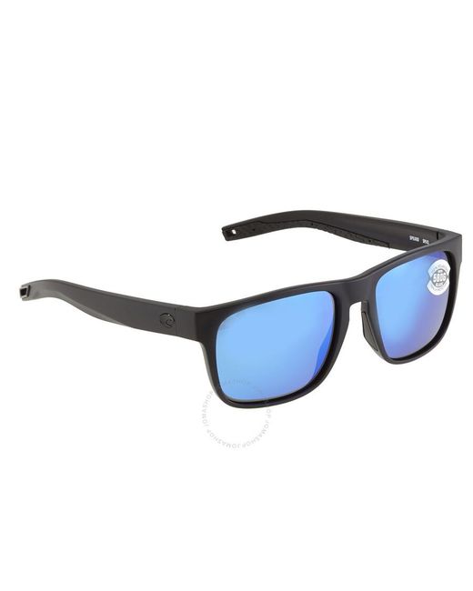 Costa Del Mar Spearo Blue Mirror Polarized Glass Sunglasses Spo 01 Obmglp 56 for men